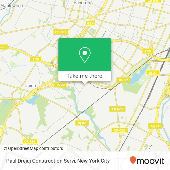 Mapa de Paul Drejaj Construction Servi