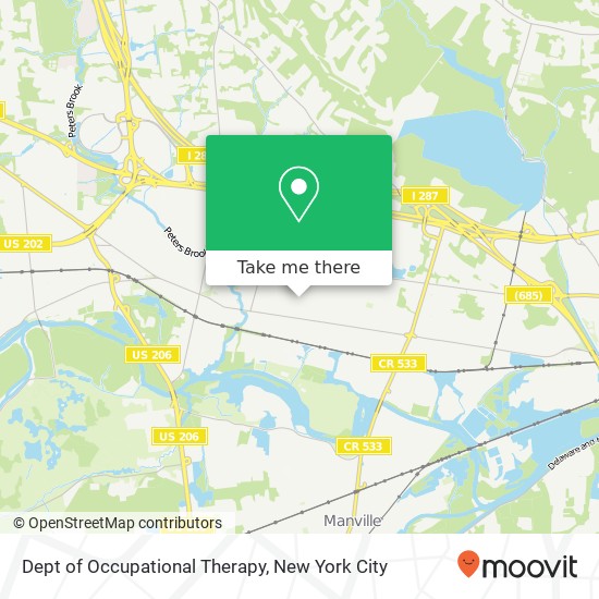 Mapa de Dept of Occupational Therapy