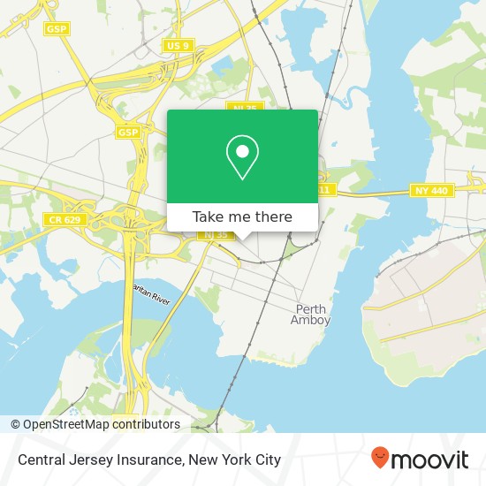 Central Jersey Insurance map
