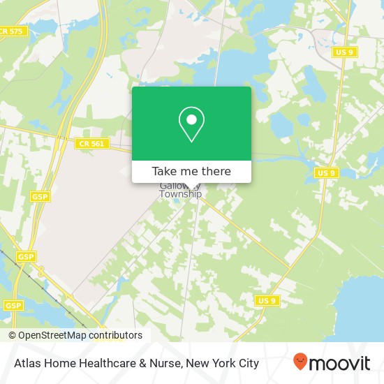 Mapa de Atlas Home Healthcare & Nurse