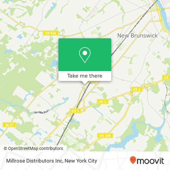 Millrose Distributors Inc map