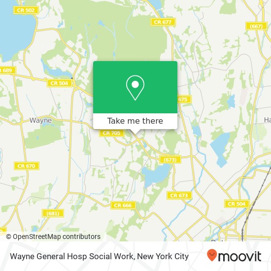 Wayne General Hosp Social Work map
