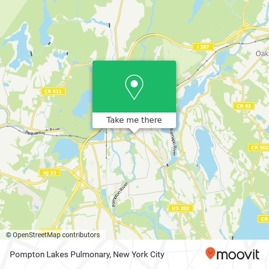 Mapa de Pompton Lakes Pulmonary