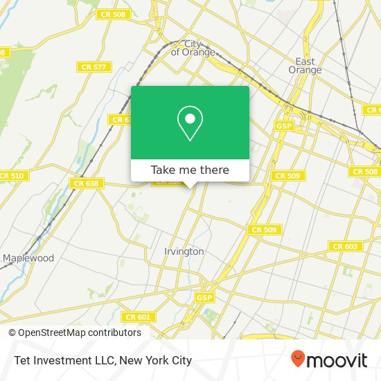 Tet Investment LLC map