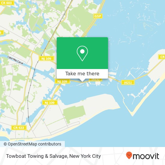 Towboat Towing & Salvage map