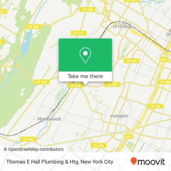 Thomas E Hall Plumbing & Htg map