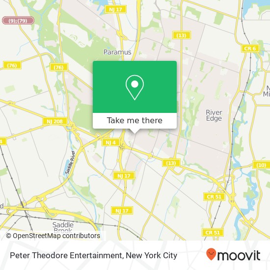 Peter Theodore Entertainment map