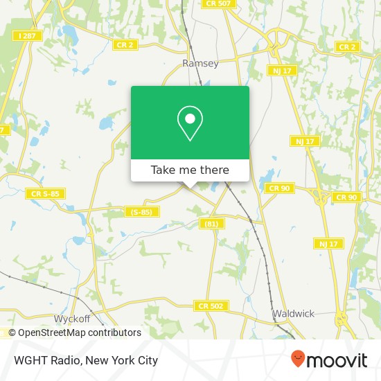 WGHT Radio map