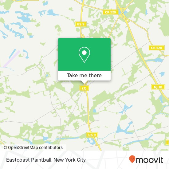 Mapa de Eastcoast Paintball