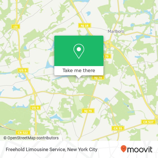 Mapa de Freehold Limousine Service