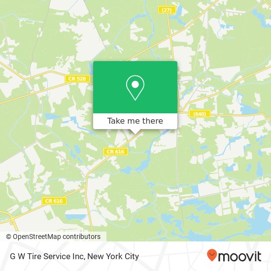 G W Tire Service Inc map