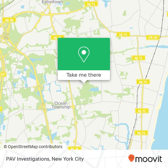 PAV Investigations map