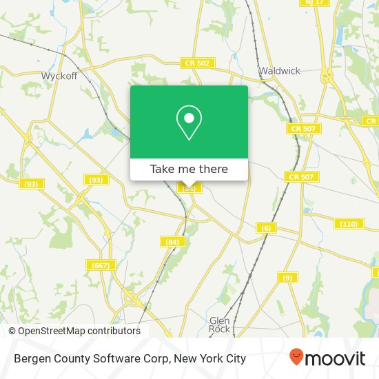 Bergen County Software Corp map