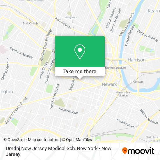 Umdnj New Jersey Medical Sch map