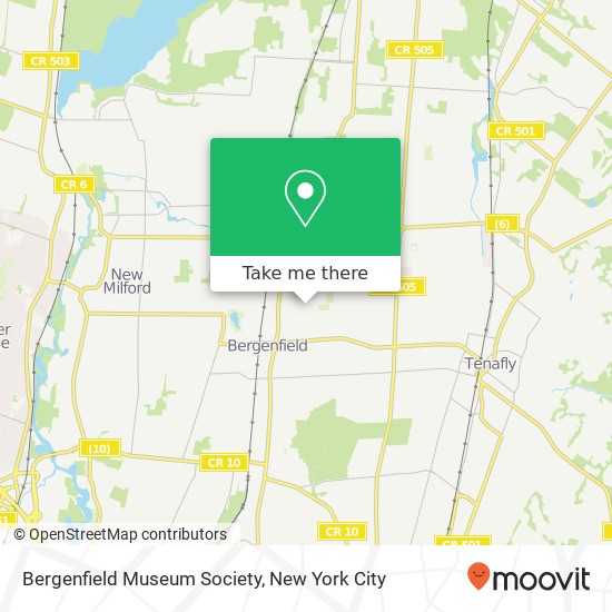 Bergenfield Museum Society map