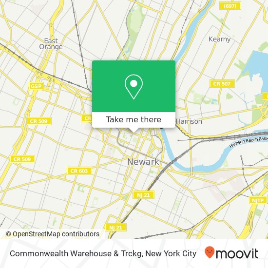 Commonwealth Warehouse & Trckg map
