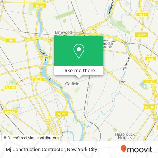 Mj Construction Contractor map