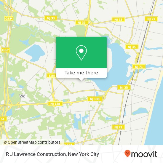 Mapa de R J Lawrence Construction