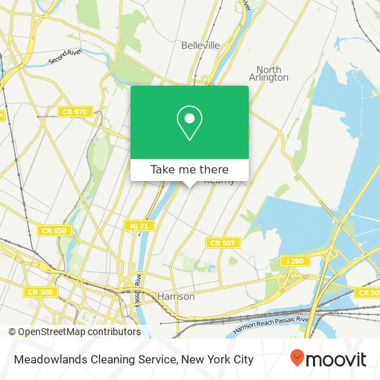 Mapa de Meadowlands Cleaning Service