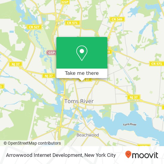 Mapa de Arrowwood Internet Development