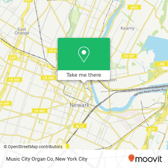 Music City Organ Co map