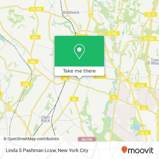 Linda S Pashman Lcsw map