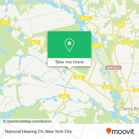 National Hearing Ctr map