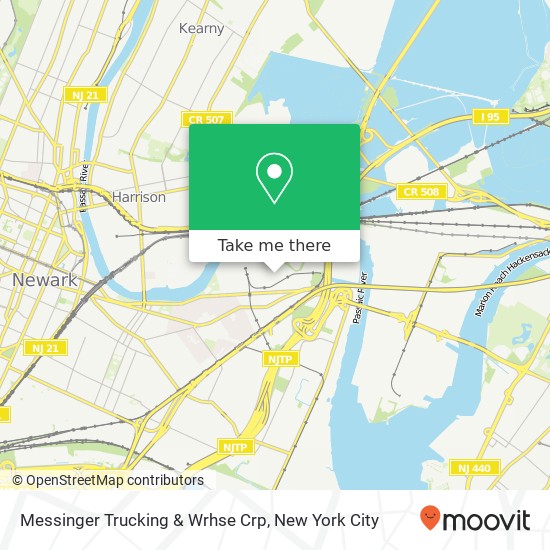 Messinger Trucking & Wrhse Crp map