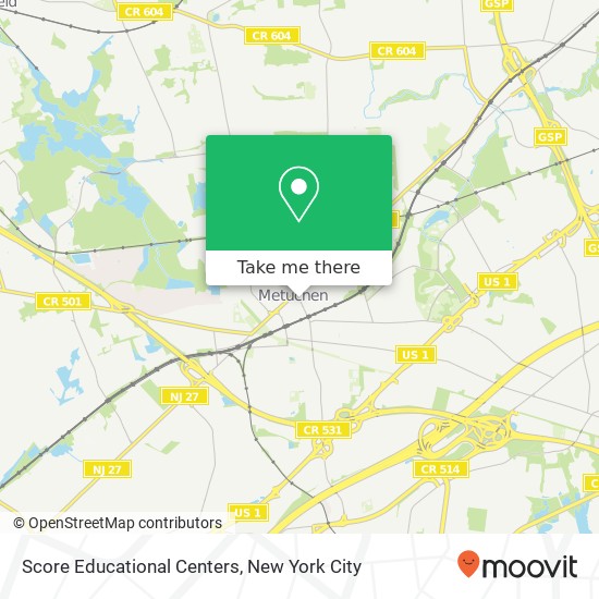 Score Educational Centers map