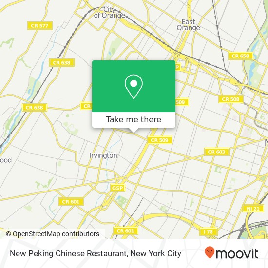 Mapa de New Peking Chinese Restaurant