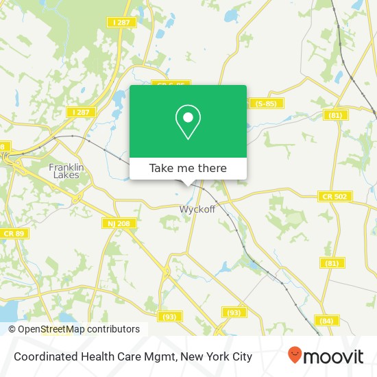 Coordinated Health Care Mgmt map