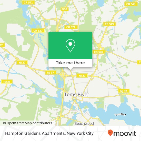 Hampton Gardens Apartments map