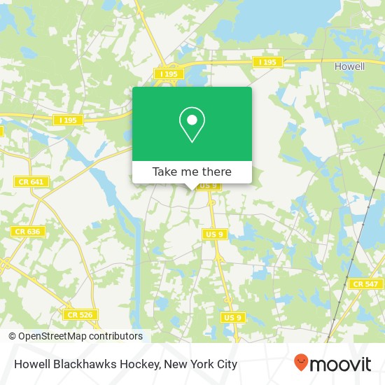 Howell Blackhawks Hockey map