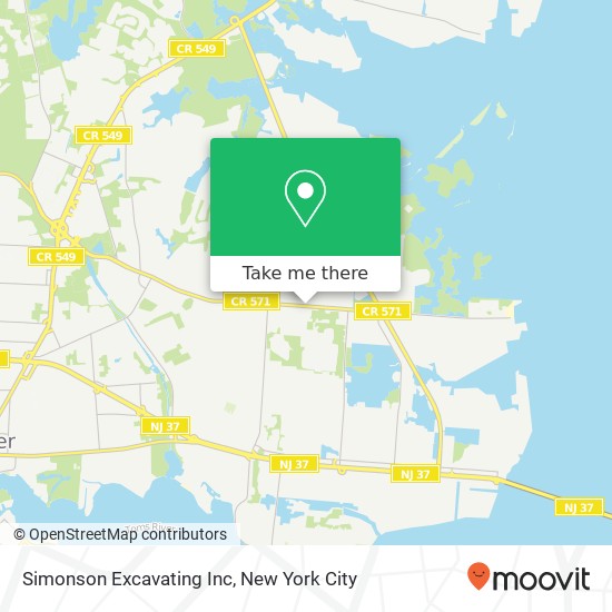 Simonson Excavating Inc map