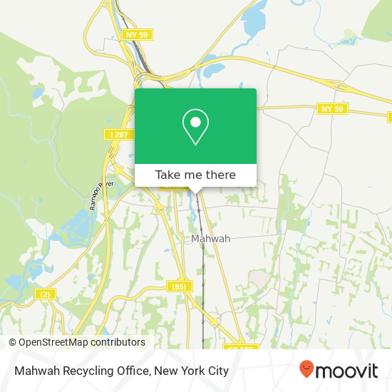 Mahwah Recycling Office map