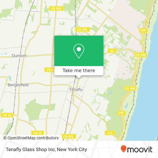 Mapa de Tenafly Glass Shop Inc