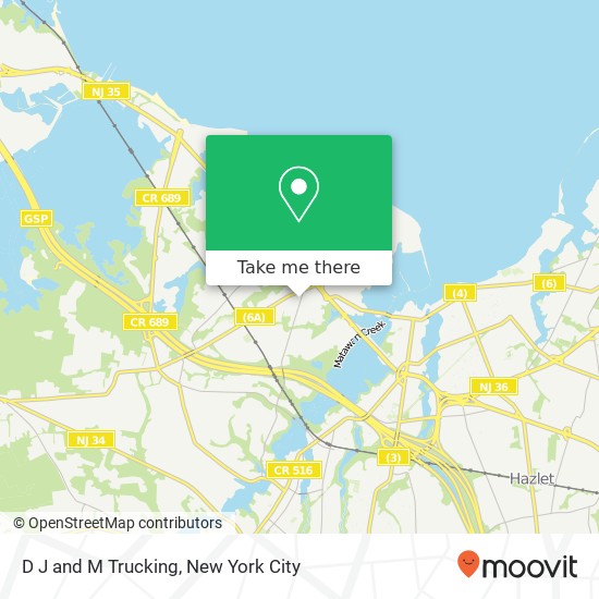 D J and M Trucking map