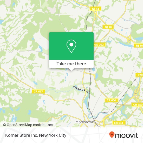 Korner Store Inc map