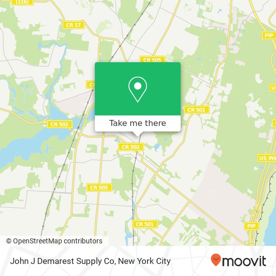 John J Demarest Supply Co map