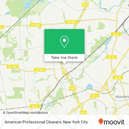 American Professional Cleaners map