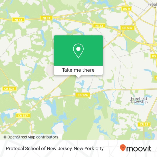 Protecal School of New Jersey map