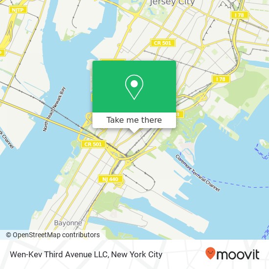 Mapa de Wen-Kev Third Avenue LLC