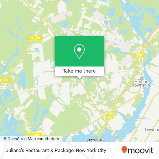 Mapa de Juliano's Restaurant & Package