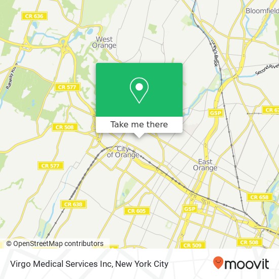Virgo Medical Services Inc map