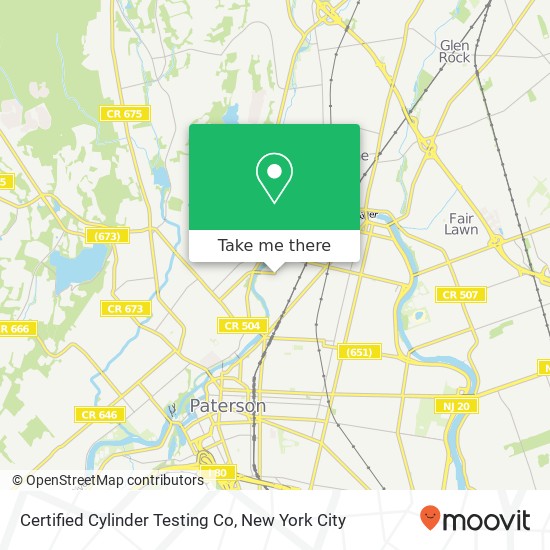 Certified Cylinder Testing Co map