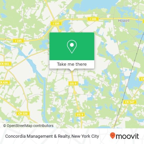 Concordia Management & Realty map