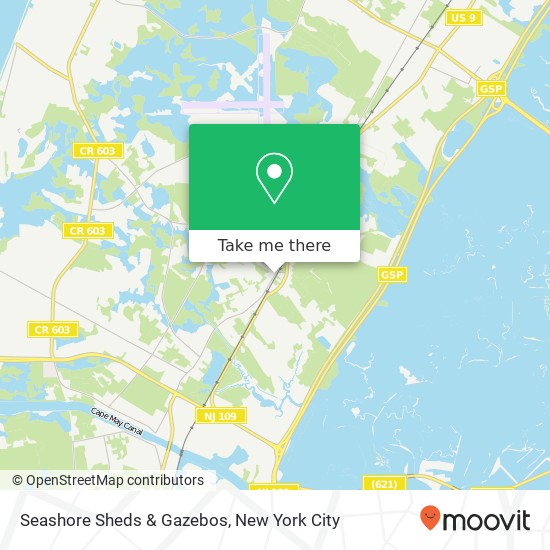 Mapa de Seashore Sheds & Gazebos
