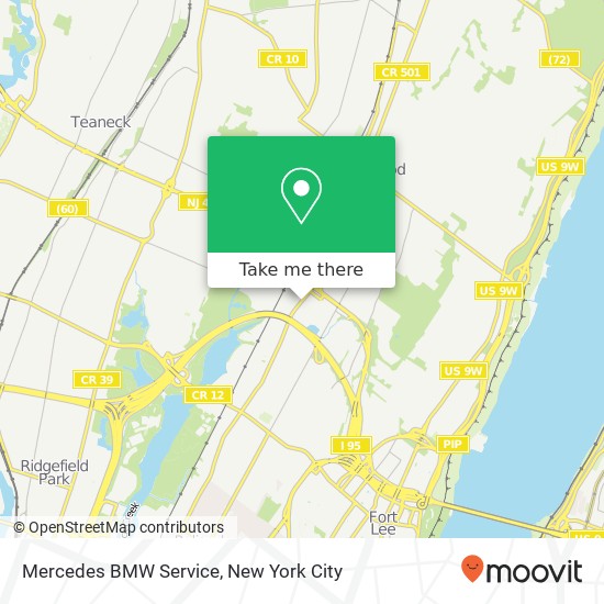 Mercedes BMW Service map