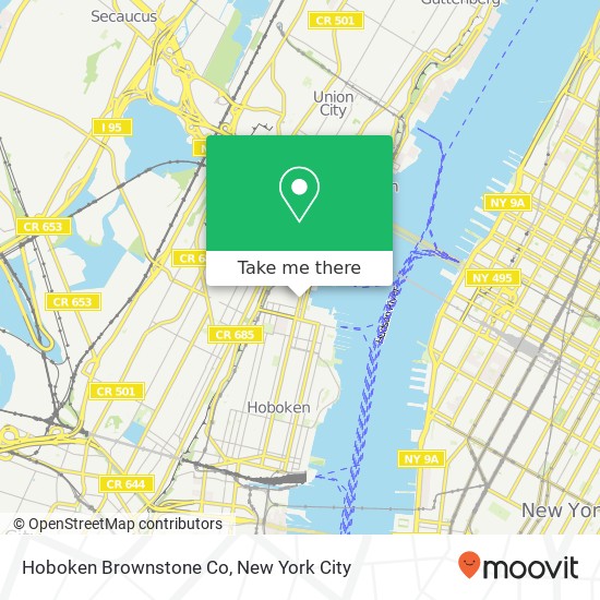 Mapa de Hoboken Brownstone Co