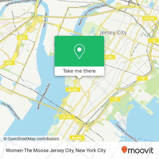Mapa de Women-The Moose Jersey City